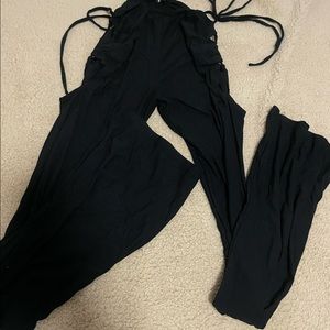 IAMGIA black flare pant with side cutouts